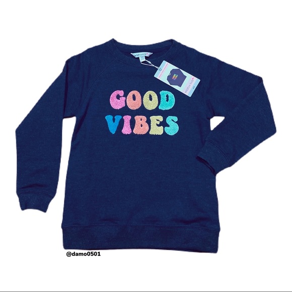 NWT Wildfox Soft “Good Vibes” Blue Sweatshirt - Picture 2 of 3